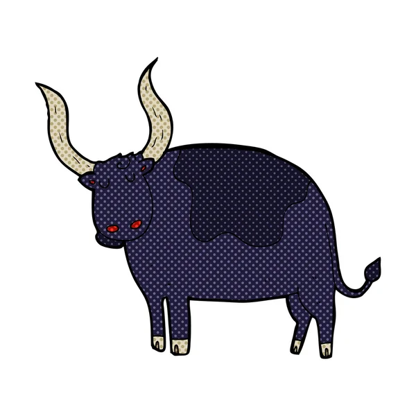 Komiska cartoon ox — Stock vektor