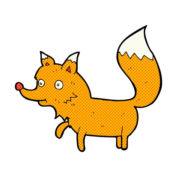 Comic cartoon fox cub — стоковый вектор