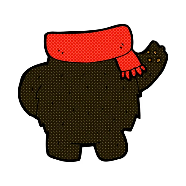 Fumetto corpo orso nero (mescolare e abbinare o aggiungere le proprie foto ) — Vettoriale Stock