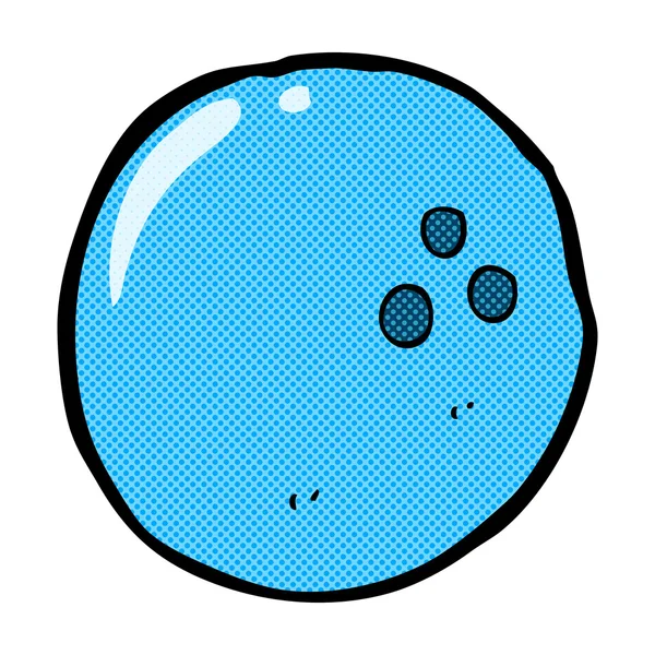 Comic Cartoon Bowlingball — Stockvektor