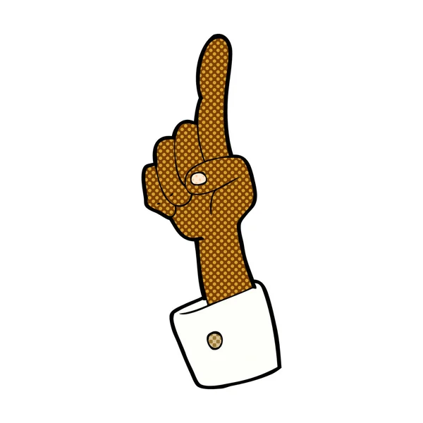 Dessin animé comique pointant la main — Image vectorielle
