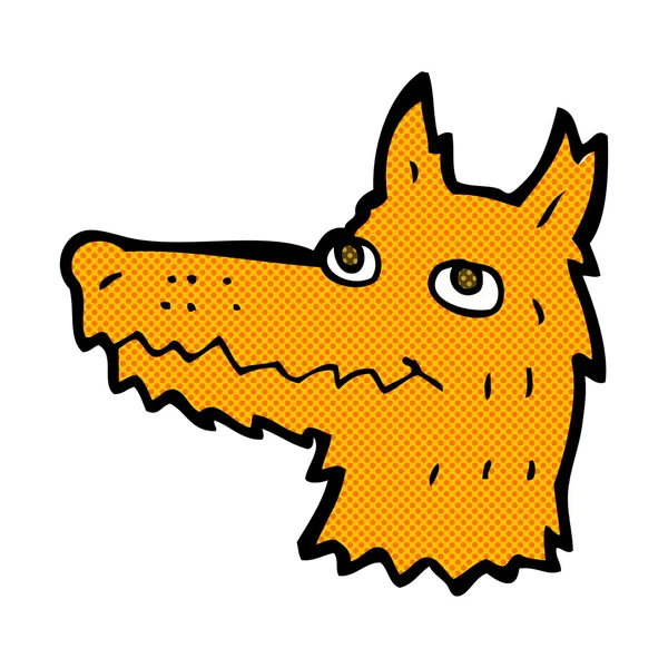 Komiska cartoon fox huvud — Stock vektor