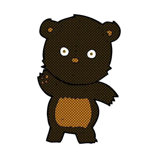 Komiks kreskówka niedźwiedź czarny — Wektor stockowy