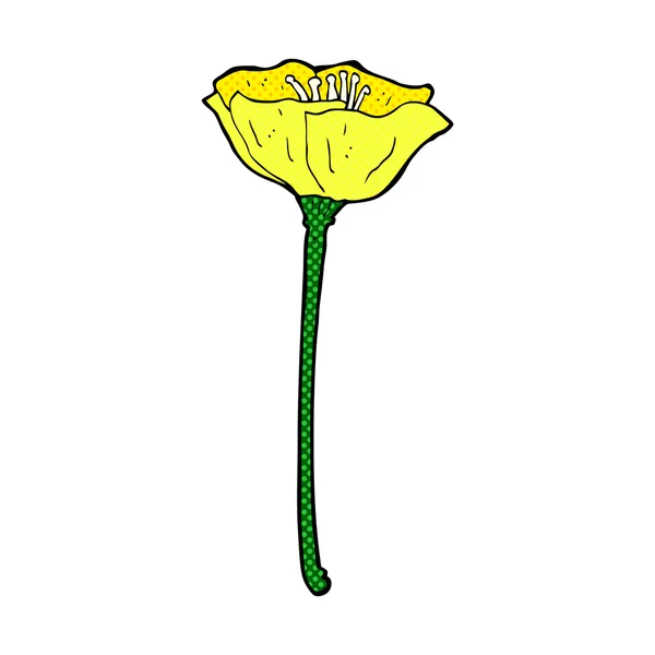 Comic cartoon flower — Stock Vector