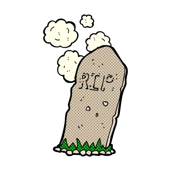 漫画卡通幽灵般的坟墓 — 图库矢量图片