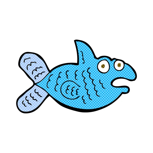 Comic cartoon fish — Stock Vector