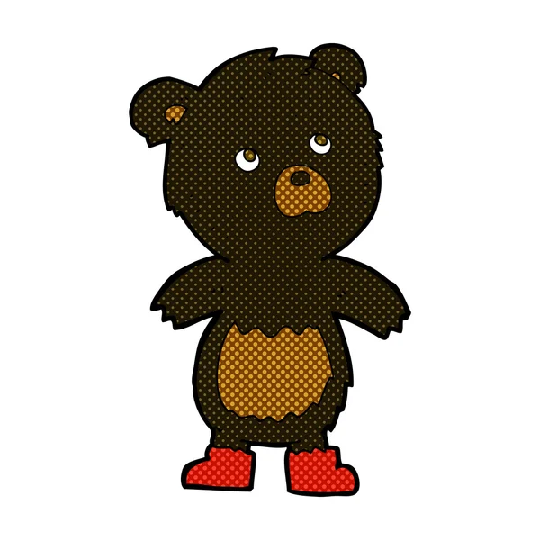 Κωμικό κινούμενα σχέδια μικρό χαριτωμένο αρκουδάκι — Διανυσματικό Αρχείο
