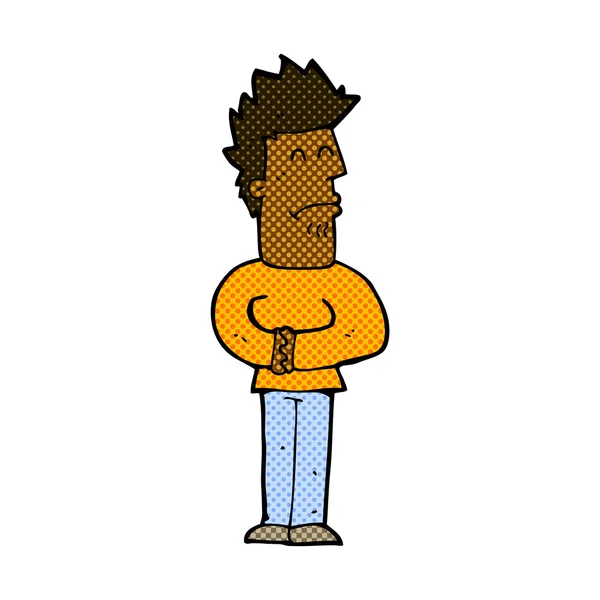 Bande dessinée homme nerveux — Image vectorielle