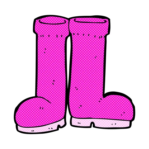Comic cartoon rubber boots — Stock Vector