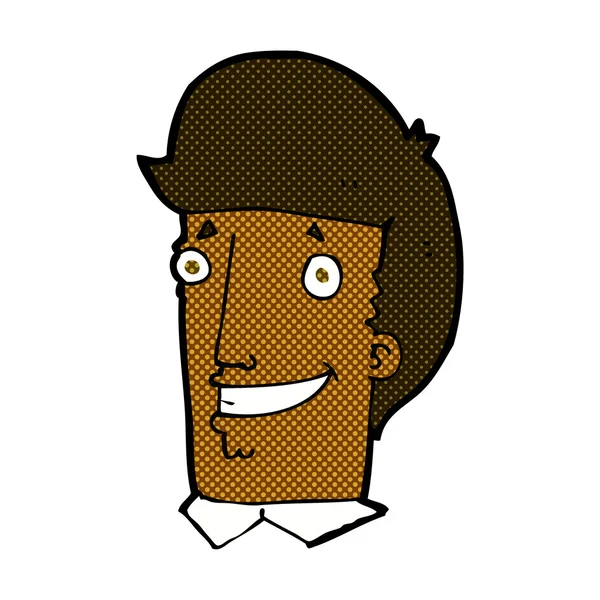 Strip cartoon gelukkig man — Stockvector