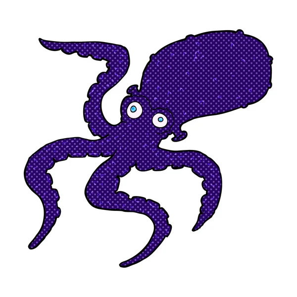 Comic cartoon octopus — Stock Vector
