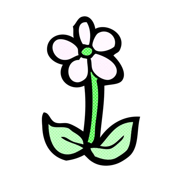 Strip cartoon bloem — Stockvector