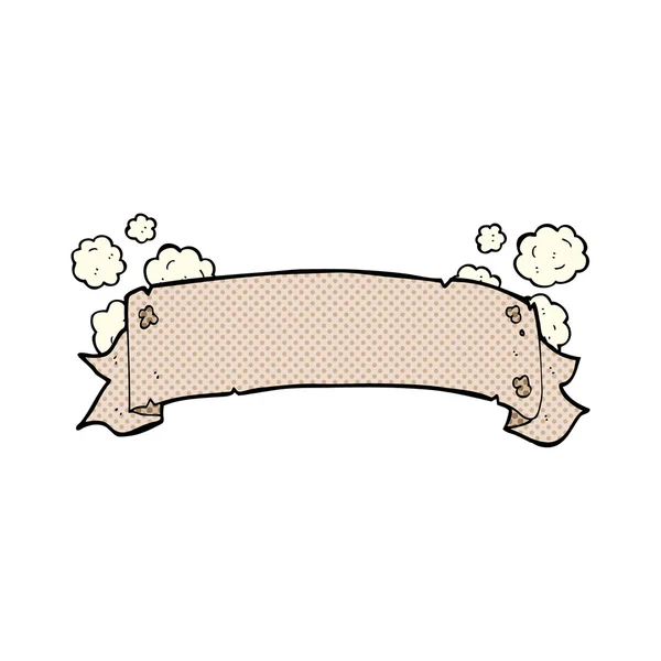 Heráldica scroll banner quadrinhos cartoon —  Vetores de Stock