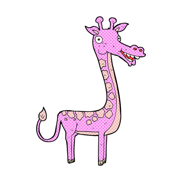 Comic cartoon giraffe — Stock Vector