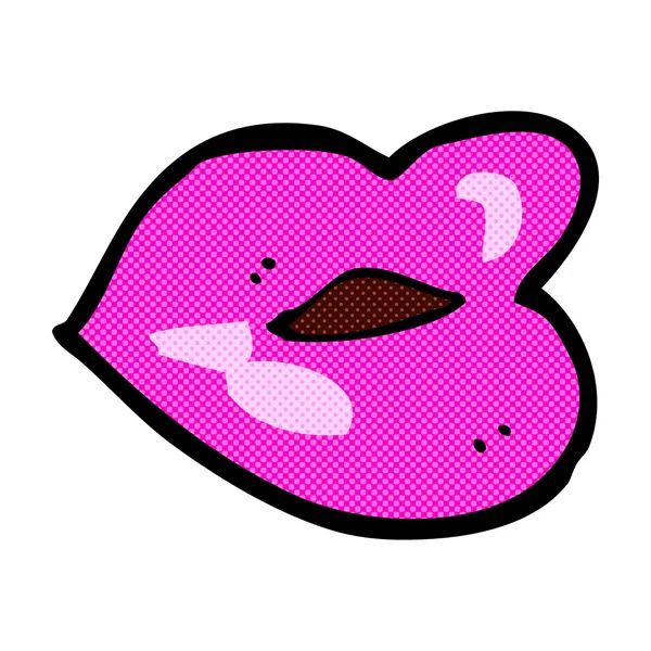 Lèvres bande dessinée comique — Image vectorielle