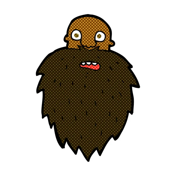 Historieta de dibujos animados barbudo hombre — Vector de stock