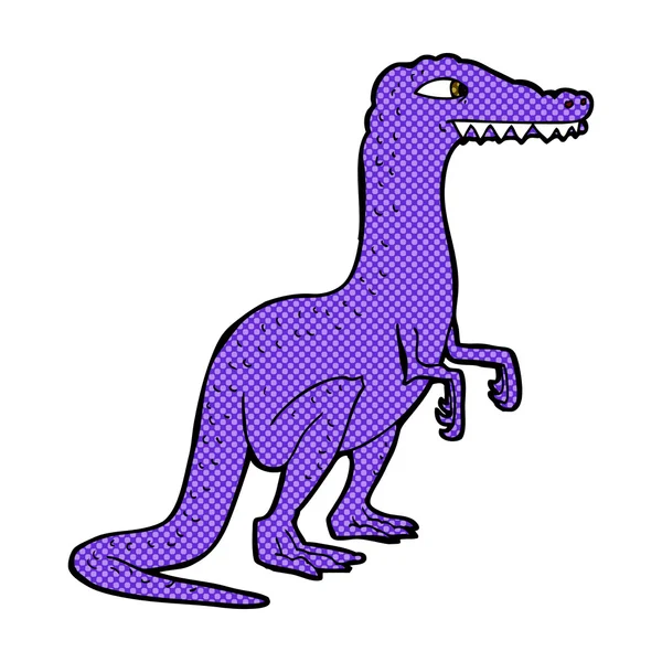 Dinosaurio de dibujos animados cómicos — Vector de stock