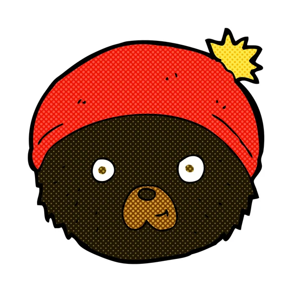 Bande dessinée visage d'ours en peluche — Image vectorielle