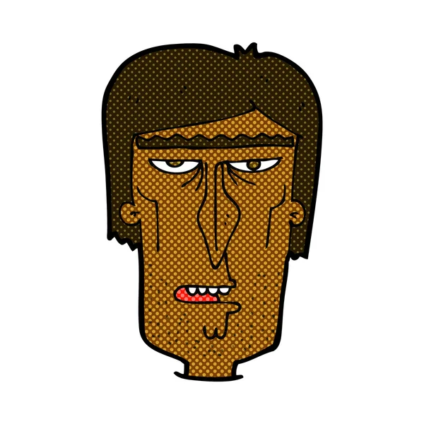 Bande dessinée visage en colère — Image vectorielle