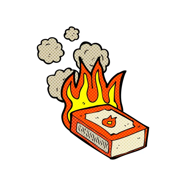 Comic cartoon pack of matches — стоковый вектор