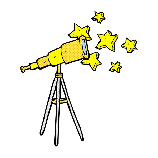 Komiska cartoon teleskop — Stock vektor