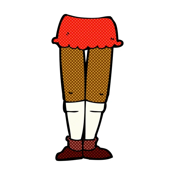 Historieta dibujos animados piernas femeninas — Archivo Imágenes Vectoriales