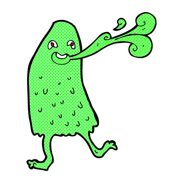 Comic cartoon funny slime monster — Stock Vector