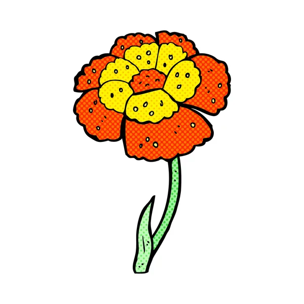 Comic cartoon flower — Stock Vector