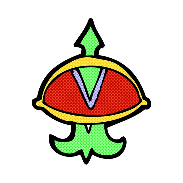 Komiska cartoon mystic eye symbol — Stock vektor