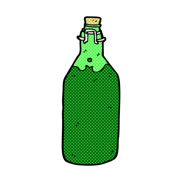 Comic cartoon bottle — Stock Vector