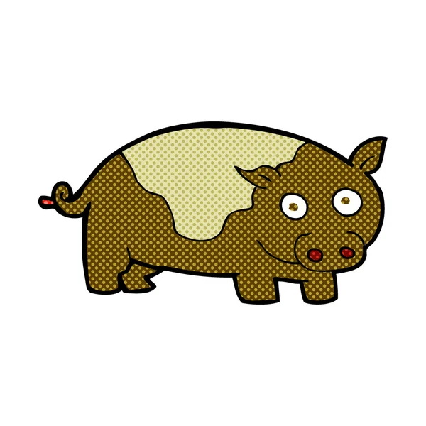 Komiks kreskówka świnia — Wektor stockowy
