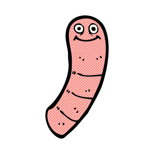 Comic cartoon worm — Stock Vector