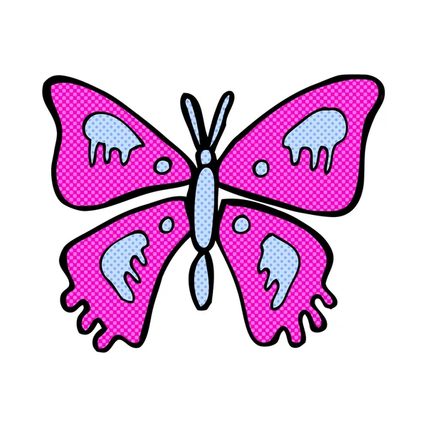 Fumetto farfalla del fumetto — Vettoriale Stock