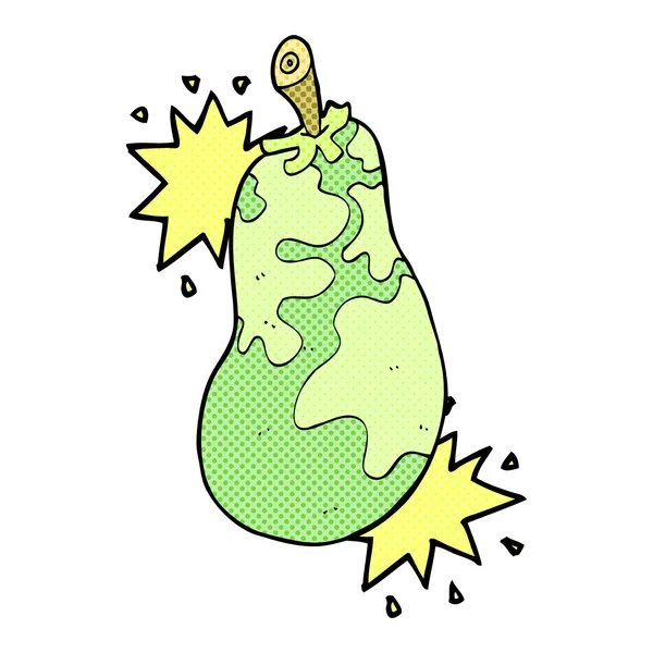 Comic cartoon pear — Stock Vector