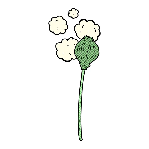 漫画卡通干的罂粟 — 图库矢量图片