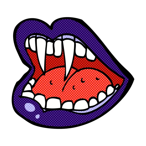 Comic cartoon vampire mouth — Stock Vector