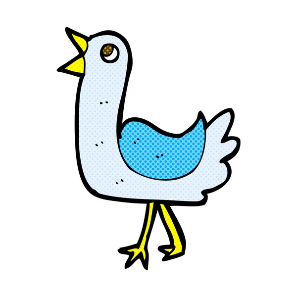 Pájaro historieta cómica — Vector de stock