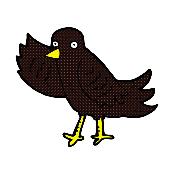 Strip cartoon wuivende vogel — Stockvector