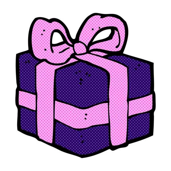 Strip cartoon kerstcadeau — Stockvector