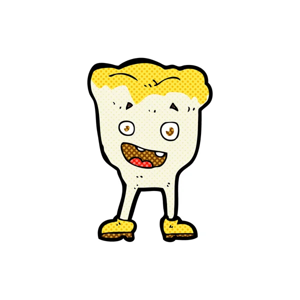 Comic cartoon tooth — Stock Vector