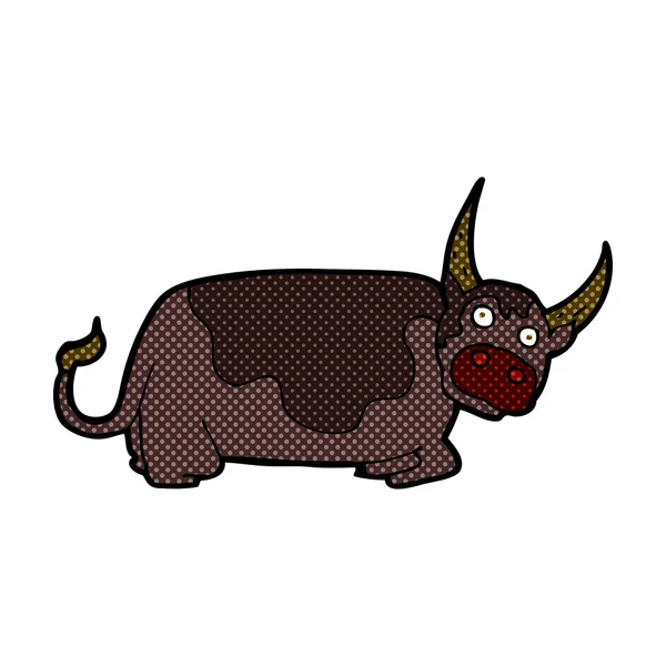 BD dessin animé taureau — Image vectorielle