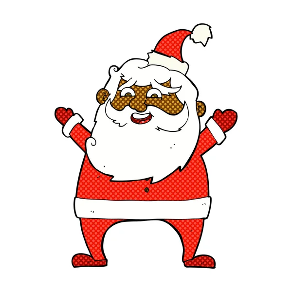 Jolly santa comic cartoon — Stock Vector