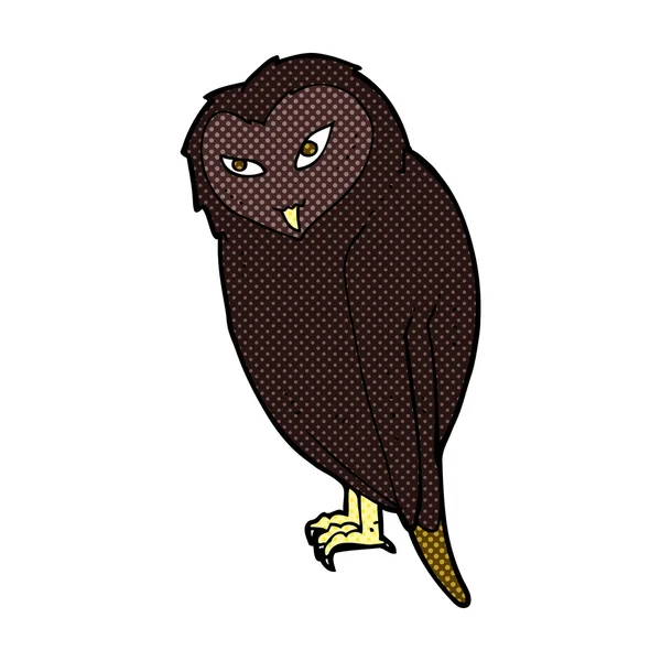 Komiska cartoon owl — Stock vektor