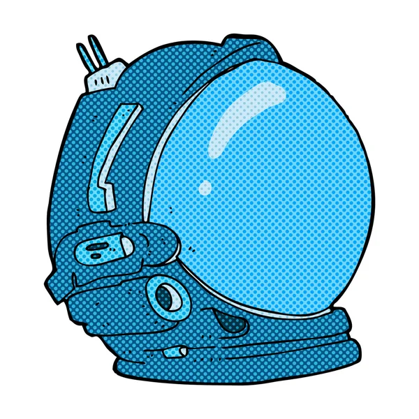 Comic cartoon astronaut helmet — Stock Vector
