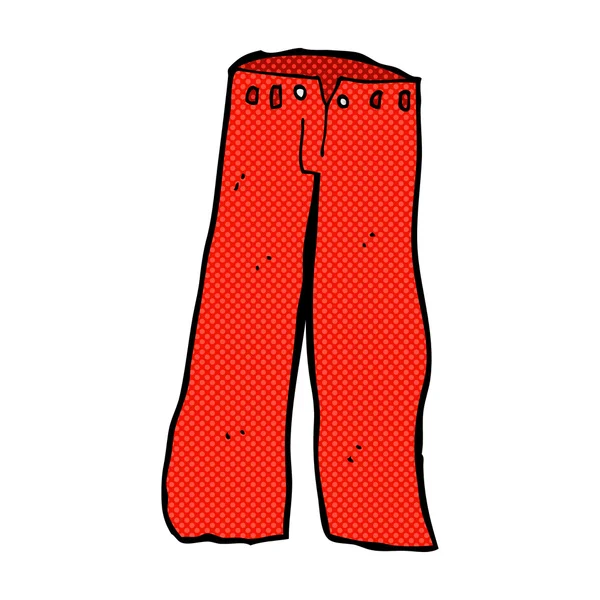 Fumetto rosso pantaloni — Vettoriale Stock