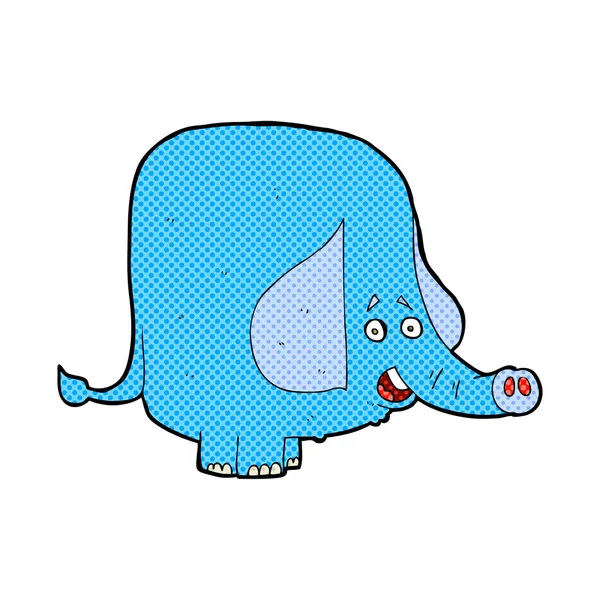 Bande dessinée drôle éléphant — Image vectorielle