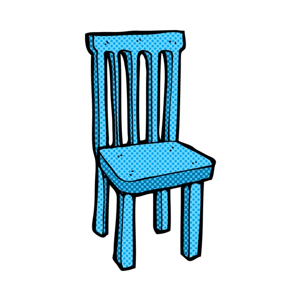 Banda desenhada cadeira de madeira — Vetor de Stock