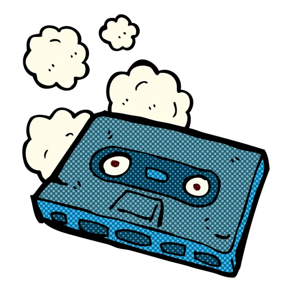 Strip cartoon cassette tape — Stockvector