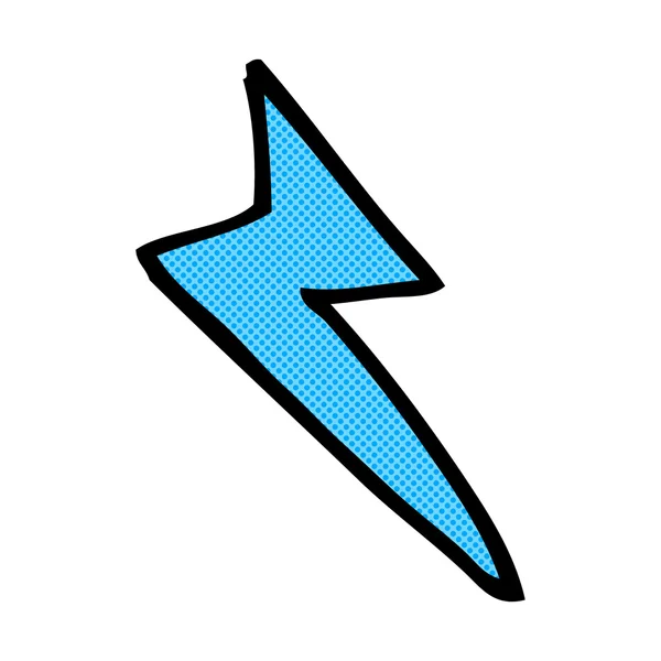 Komiska cartoon lightning bolt symbol — Stock vektor