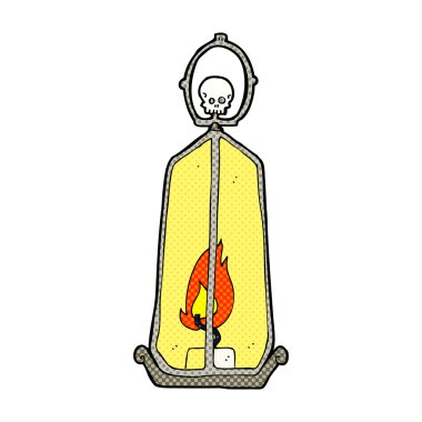 komik karikatür ürkütücü fener